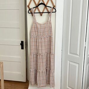 Madewell gingham maxi dress